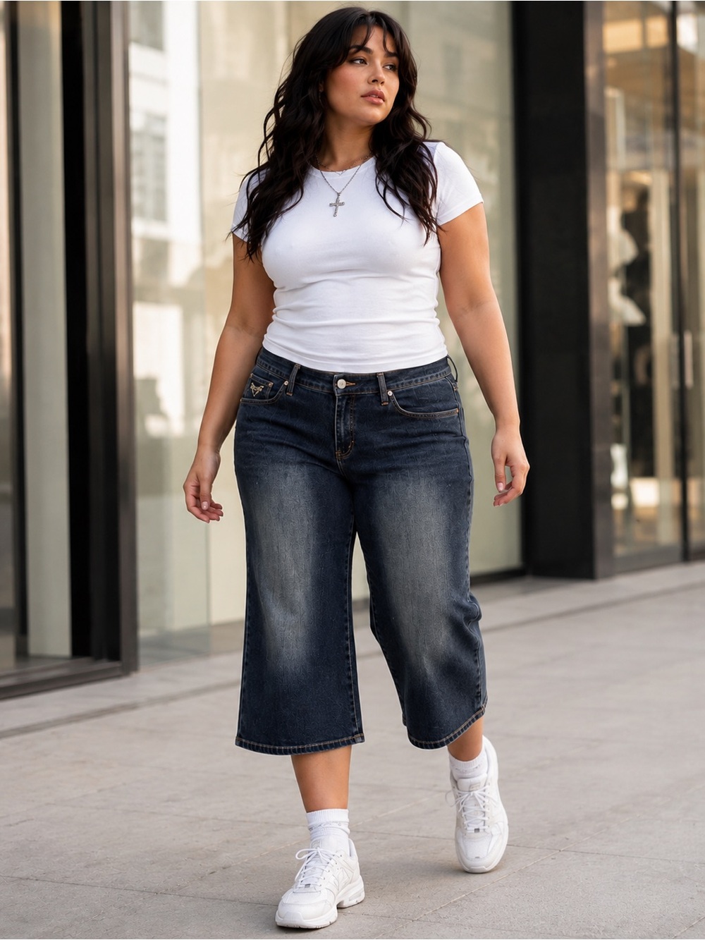 Angels Y2K Bootcut Capri Jeans Womens Plus Size 20 Stretch Denim Blue